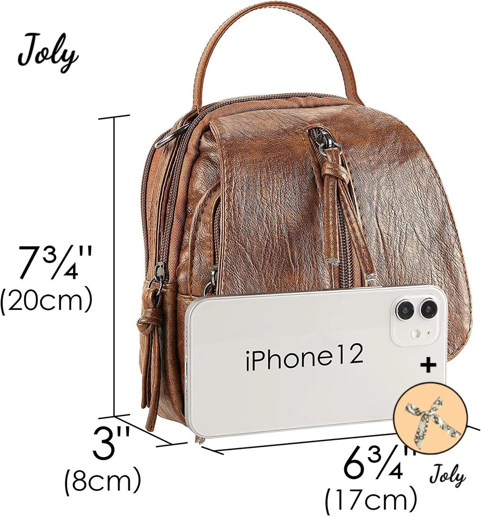 Vintage Crossbody Phone Bag, Small Shoulder Bag for Ladies, Soft Leather