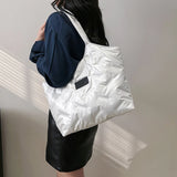 Women's Large Capacity Tote Bag Space Pad Cotton Shoulder Bag