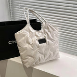 Women's Large Capacity Tote Bag Space Pad Cotton Shoulder Bag