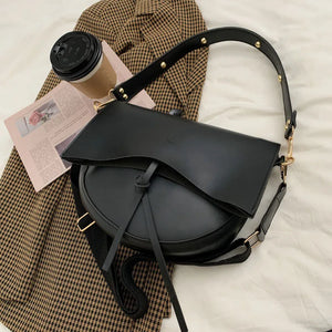 Retro PU Leather Shoulder Bag Women Crossbody Tote Travel Phone Purse