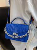 Women's Pu Leather Shoulder Bag Top Handle Chain Crossbody