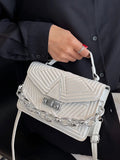Women's Pu Leather Shoulder Bag Top Handle Chain Crossbody