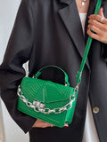 Women's Pu Leather Shoulder Bag Top Handle Chain Crossbody
