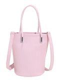 Pu Leather Crossbody Shoulder Bag Small Bucket Women's Handbag
