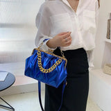 Pleated PU Leather Women's Shoulder Bag Crossbody
