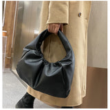Women's Tote Shoulder Bags Folds Dumplings Soft Roupas Femininas Clutch