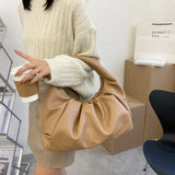 Women's Tote Shoulder Bags Folds Dumplings Soft Roupas Femininas Clutch