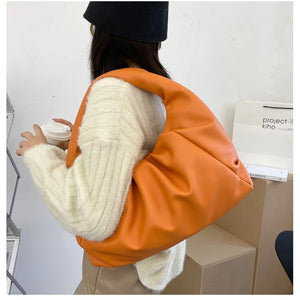 Women's Tote Shoulder Bags Folds Dumplings Soft Roupas Femininas Clutch