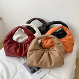 Women's Tote Shoulder Bags Folds Dumplings Soft Roupas Femininas Clutch
