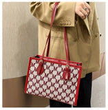 Striped Shopper Tote Shoulder Crossbody Bags for Office Women