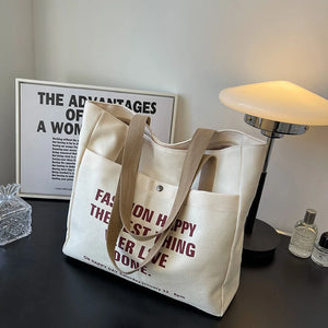 High Capacity Canvas Tote Shoulder Bag