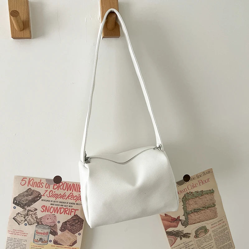 Leather Shoulder Bag - Fall Winter Multifunctional Ladies Messenger Ba