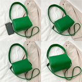 Leather Shoulder Bag - Fall Winter Multifunctional Ladies Messenger Ba