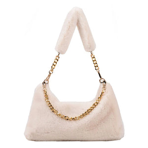 Plush Shoulder Bags for Women Winter Handbags