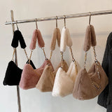 Plush Shoulder Bags for Women Winter Handbags
