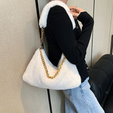Plush Shoulder Bags for Women Winter Handbags