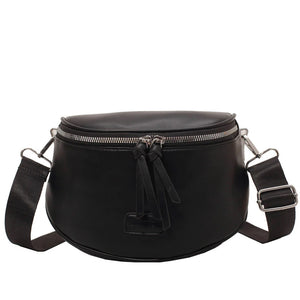 Women's Saddle Crossbody Bag Summer Shoulder Bag High PU Leather Chest Packs