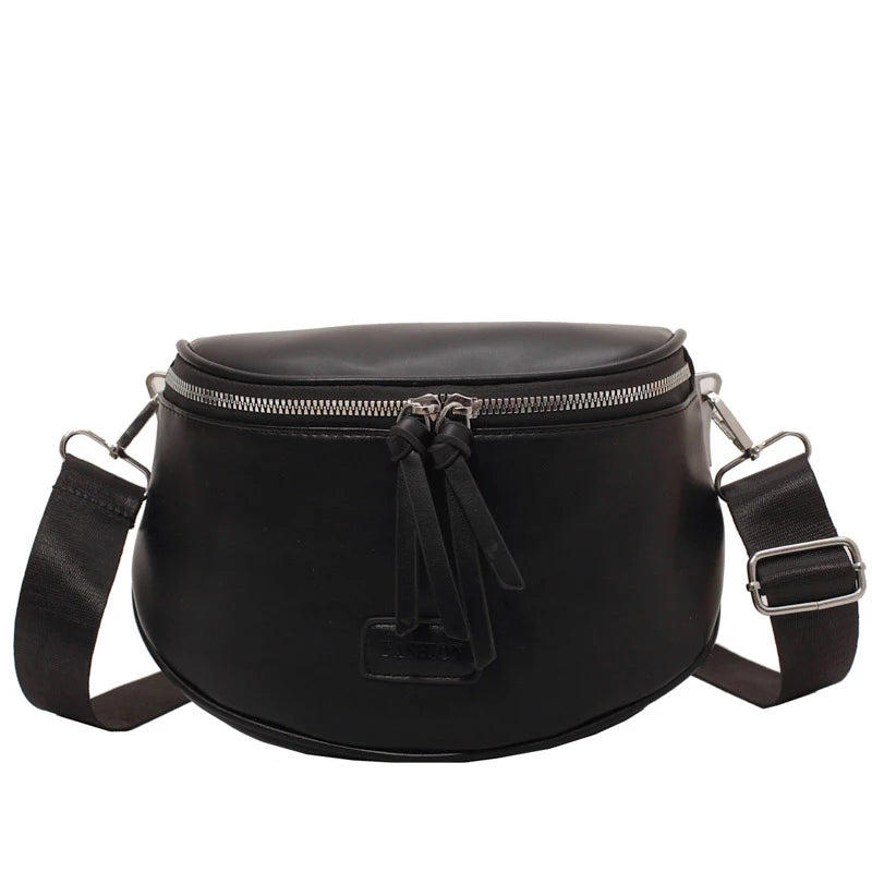 Women's Saddle Crossbody Bag Summer Shoulder Bag High PU Leather Chest Packs