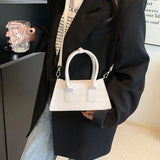 Stone Pattern Handbag PU Leather Crossbody Bag Female Shopping Shoulder Bag