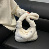 Fluffy Faux Fur Armpit Bag for Women Shopping Handbags