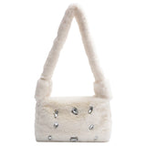 Fluffy Faux Fur Armpit Bag for Women Shopping Handbags