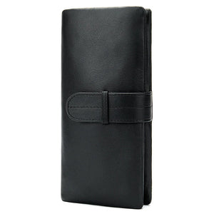 Men's Long Leather Wallet Soft Real Cowskin Purse