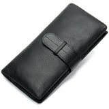 Men's Long Leather Wallet Soft Real Cowskin Purse