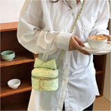 Mini Box Handbag PU Leather Crossbody Bag Women Chain Small Shoulder Totes