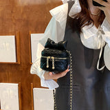 Mini Box Handbag PU Leather Crossbody Bag Women Chain Small Shoulder Totes