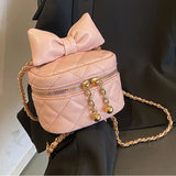 Mini Box Handbag PU Leather Crossbody Bag Women Chain Small Shoulder Totes