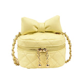 Mini Box Handbag PU Leather Crossbody Bag Women Chain Small Shoulder Totes