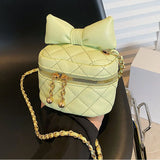 Mini Box Handbag PU Leather Crossbody Bag Women Chain Small Shoulder Totes