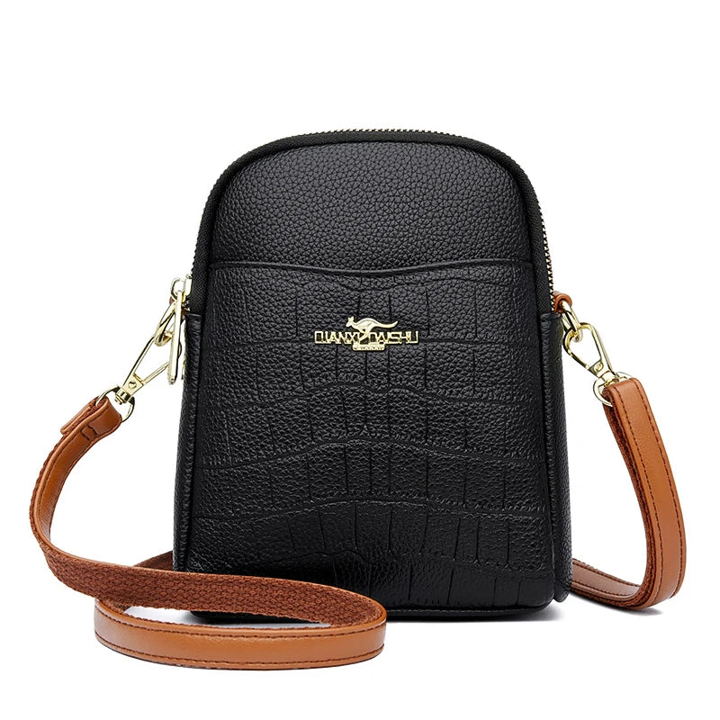 High Leather Women Messenger Bag Mini Shoulder Bag