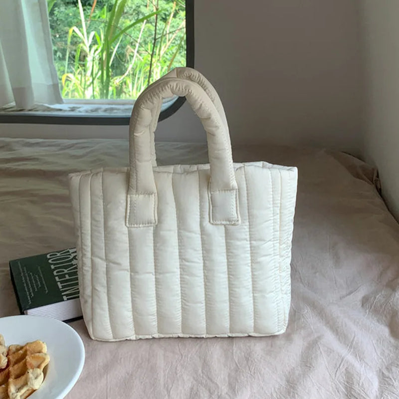 Nylon Shoulder Bag Warm Winter Lady Handbag