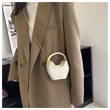PU Leather Women's Handbag Chain Crossbody Bag Shell Tote Winter