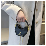 PU Leather Women's Handbag Chain Crossbody Bag Shell Tote Winter