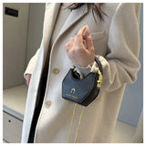 PU Leather Women's Handbag Chain Crossbody Bag Shell Tote Winter