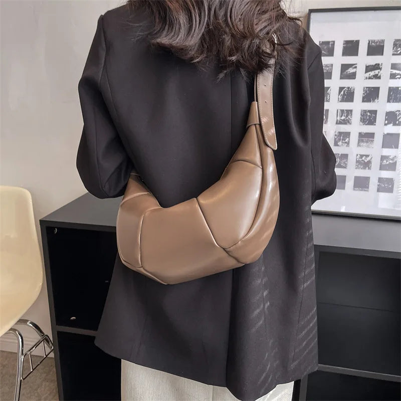 Women's Half Moon Tote Crossbody Bag Winter