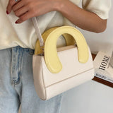 PU Leather Women's Handbag Crossbody Bag Small Square Tote Spring