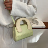 PU Leather Women's Handbag Crossbody Bag Small Square Tote Spring