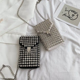 Phone Waist Bag Crossbody Diamond Small Side Bags for Ladies
