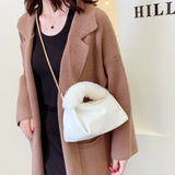 Plush Handbags Autumn Winter Large Capacity Chains Crossbody Bags