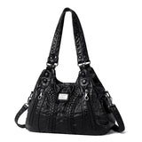 Leather Shoulder Bags Multi-Pocket Crossbody Bags for Women