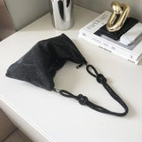 Rhinestone Evening Clutch Bag Silver Crystal Party Handbag
