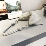 Rhinestone Evening Clutch Bag Silver Crystal Party Handbag