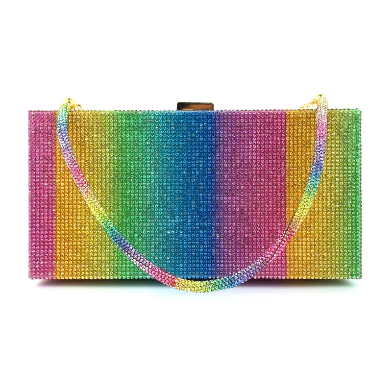 Rhinestone Shoulder Bag Evening Clutch Purse Crystal Handbag