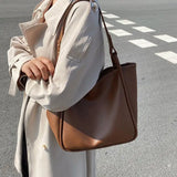 Women's Pu Leather Shoulder Bag Casual Handbag