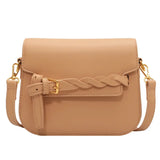 Women's Shoulder Bag PU Leather Crossbody Handbag Flap Candy Color