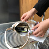 Women's Small Shoulder Bag with Acrylic Chains