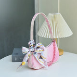 Women's Small Shoulder Bag with Acrylic Chains